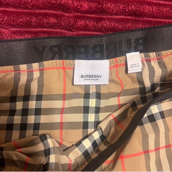 Burberry Beige and Black Plaid leggings